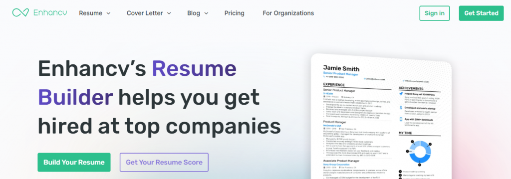 enhancv - Best AI Resume Builder