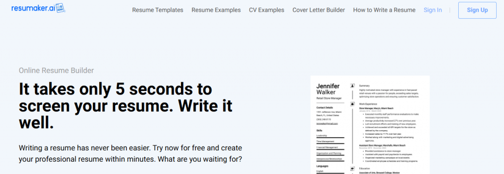 resumaker - Best AI Resume Builder