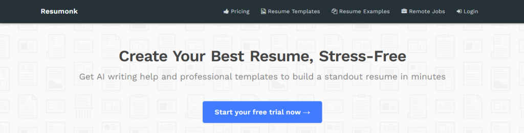 resumonk - Best AI Resume Builder