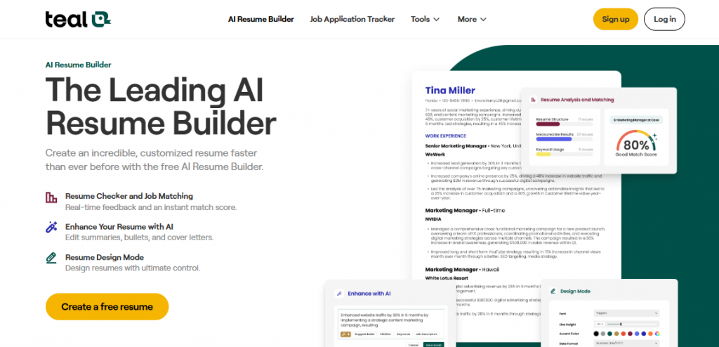 teal - Best AI Resume Builder